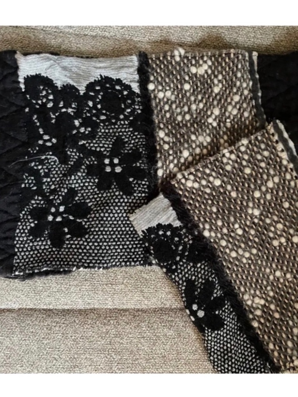 Guillaume de Mons Paris France boho patchwork Scarf Made in France